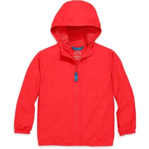Primary Kids Packable Windbreaker, Lightweight Water-Resistant Jacket(Poppy)