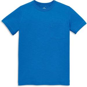 Primary Kids Pocket Tee, Soft 100% Cotton T-Shirt(Blueberry)