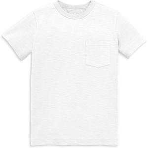 Primary Kids Pocket Tee, Soft 100% Cotton T-Shirt(White)