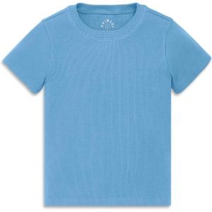 Primary Kids Rib Tee, Soft Stretch T-Shirt(Cornflower)