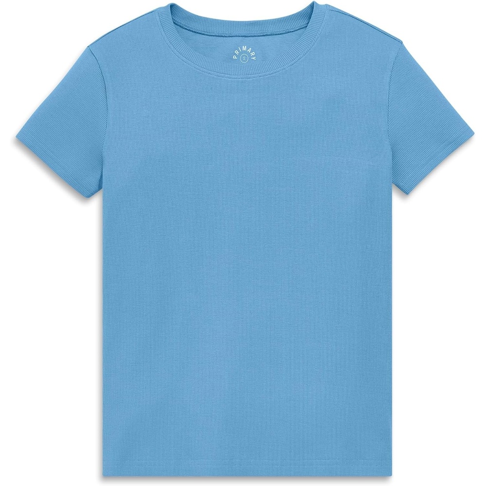 imagePrimary Adult Rib Tee Stretchy TShirt Womens FitCornflower