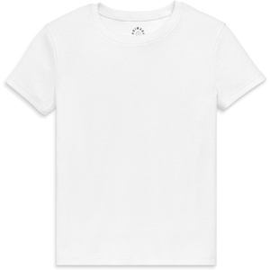 Primary Adult Rib Tee, Stretchy T-Shirt (Women’s Fit)(White)