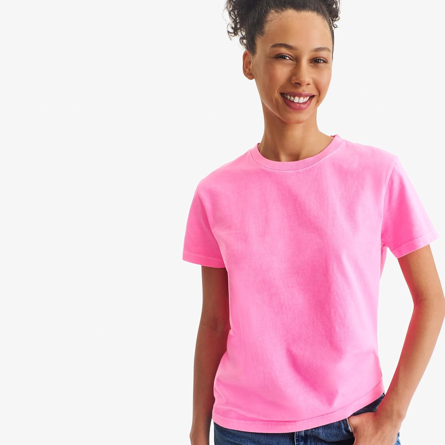 image:imagePrimary Adult Easy Crewneck Tee 100 Cotton TShirt Womens FitHeather Gray