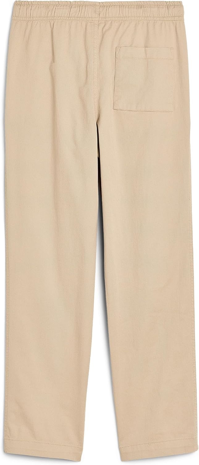 image:imagePrimary Kids Stretch Chino Drawstring Pant Soft Stretch Cotton PullOn Elastic waist with side pocketsLight Khaki