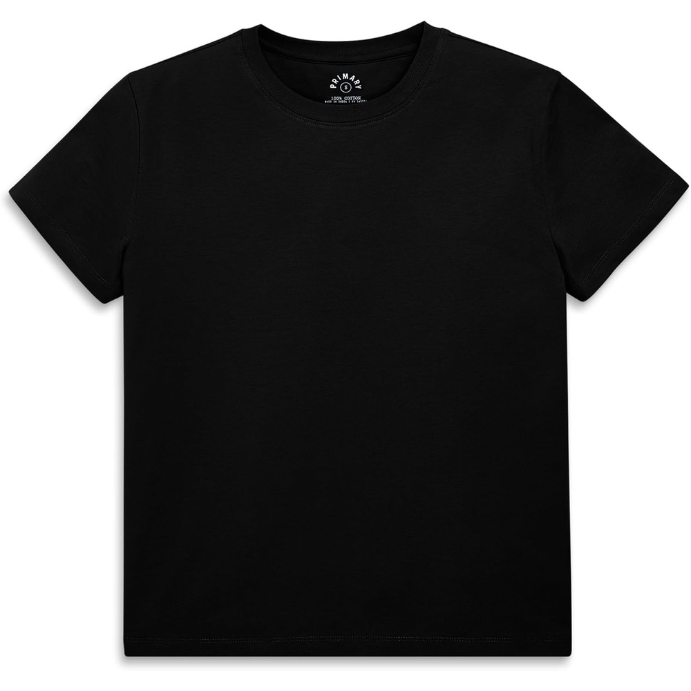 image:imagePrimary Adult Easy Crewneck Tee 100 Cotton TShirt Womens FitBlack