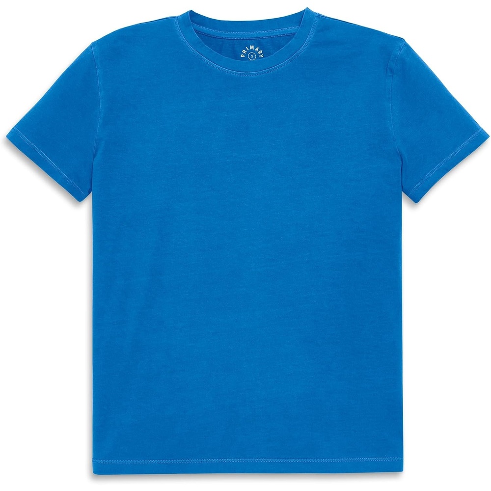image:imagePrimary Adult Easy Crewneck Tee 100 Cotton TShirt Womens FitGarment Dye Blueberry