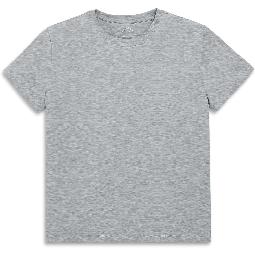 image:imagePrimary Adult Easy Crewneck Tee 100 Cotton TShirt Womens FitHeather Gray