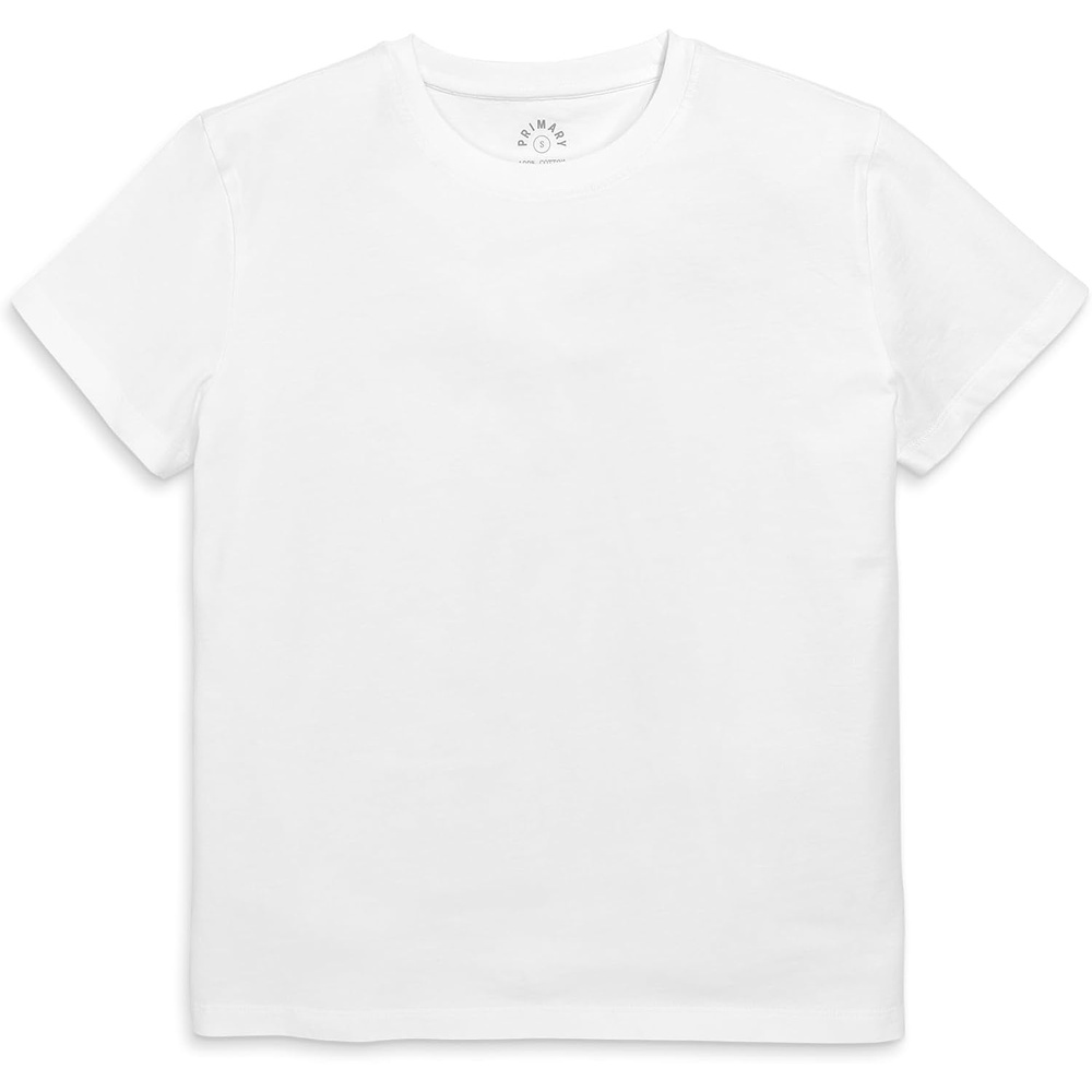 image:imagePrimary Adult Easy Crewneck Tee 100 Cotton TShirt Womens FitWhite
