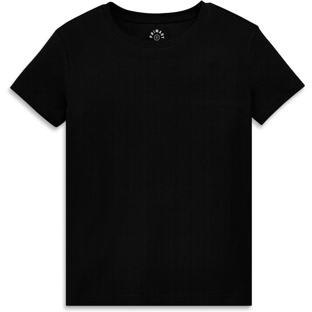image:imagePrimary Adult Rib Tee Stretchy TShirt Womens FitBlack