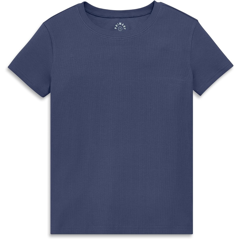 image:imagePrimary Adult Rib Tee Stretchy TShirt Womens FitSunwashed Navy