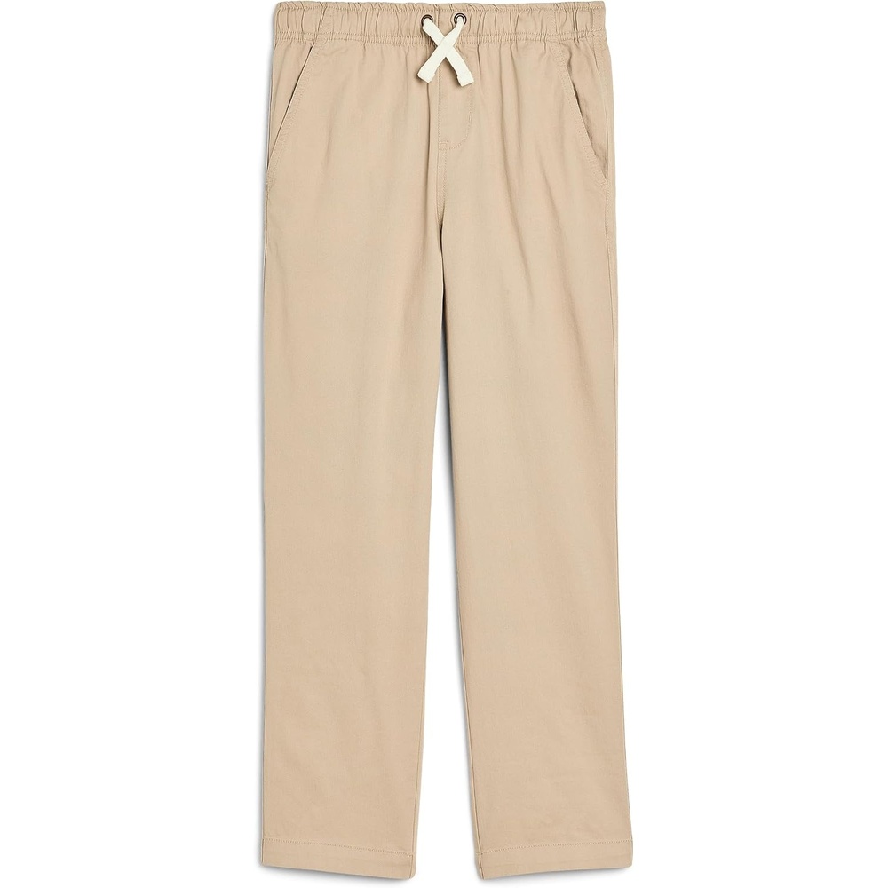 image:imagePrimary Kids Stretch Chino Drawstring Pant Soft Stretch Cotton PullOn  Elastic waist with side pocketsLight Khaki