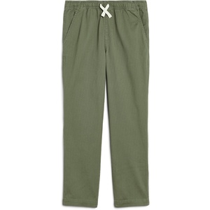 Primary Kids Stretch Chino Drawstring Pant, Soft Stretch Cotton Pull-On | Elastic waist with side pockets(Olive)