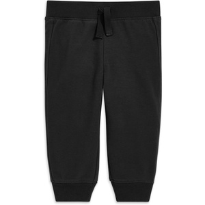 Primary Baby Jogger Sweatpant, Soft French Terry Pull-On Pants for Babies & Toddlers, Comfy Everyday Fit with Decorative Drawstring (Black, Size 18 Months)