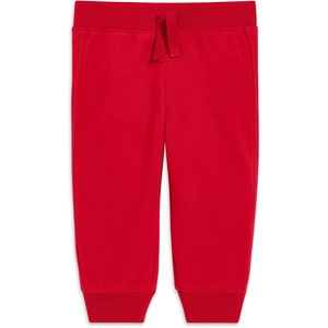 Primary Baby Jogger Sweatpant, Soft French Terry Pull-On Pants for Babies & Toddlers, Comfy Everyday Fit with Decorative Drawstring (Cherry, Size 3 Months)