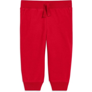 Primary Baby Jogger Sweatpant, Soft French Terry Pull-On Pants for Babies & Toddlers, Comfy Everyday Fit with Decorative Drawstring (Cherry, Size 6 Months)