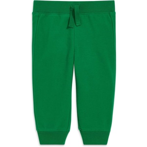 Primary Baby Jogger Sweatpant, Soft French Terry Pull-On Pants for Babies & Toddlers, Comfy Everyday Fit with Decorative Drawstring (Grass, Size 18 Months)